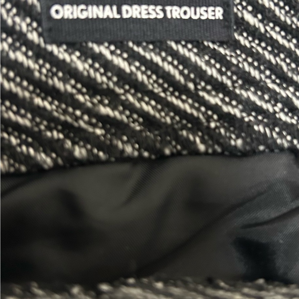 Ann Taylor LOFT Black White Tweed Pants High Waist Wide Leg Trousers Size 6 - Picture 8 of 10